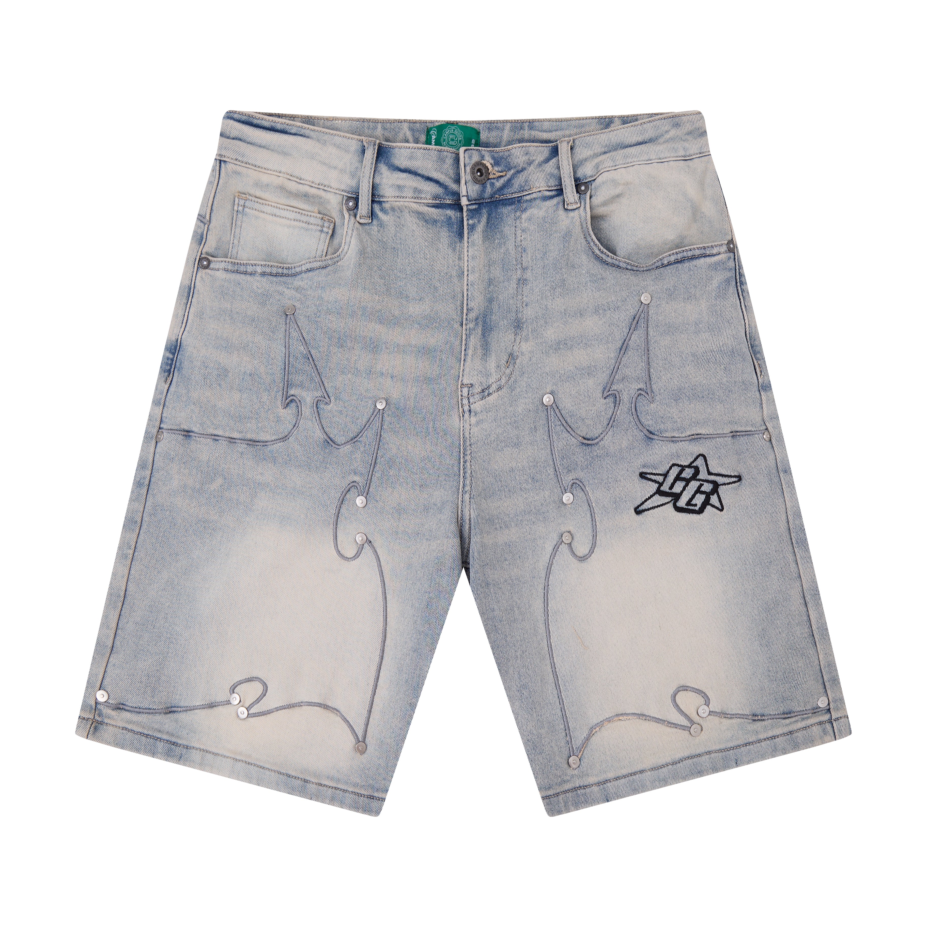 Tribal Jorts (Blue Wash)